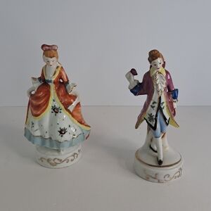Vintage Made in Occupied Japan Victorian Porcelain Figurine Couple Man Woman